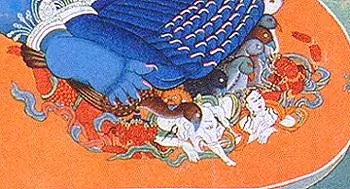 Попираемые левыми ногами Шри Ваджрабхайравы